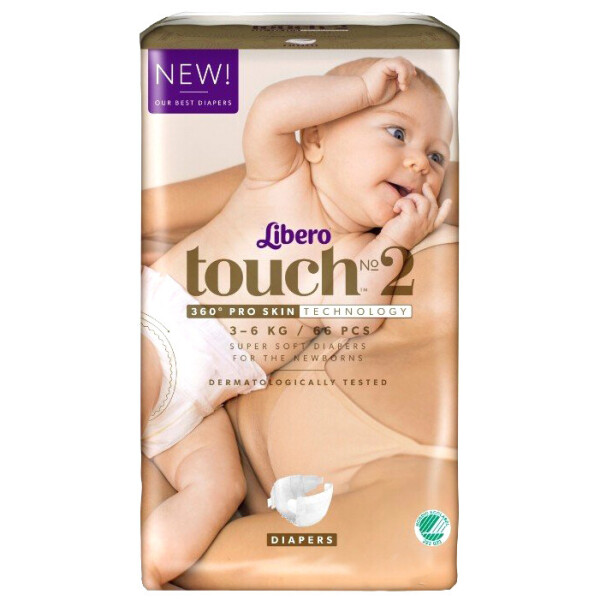 

Подгузники Libero Touch S2, 3-6 кг, 66 шт.