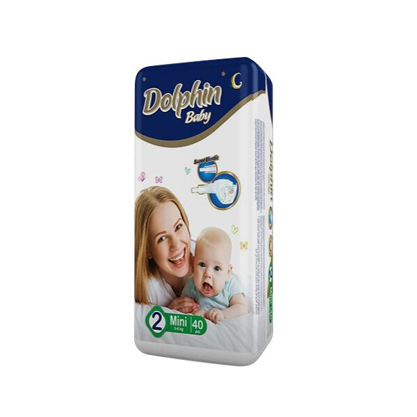 

Подгузники детские Dolphin Mini, 2, 3-6 кг, 40 шт.