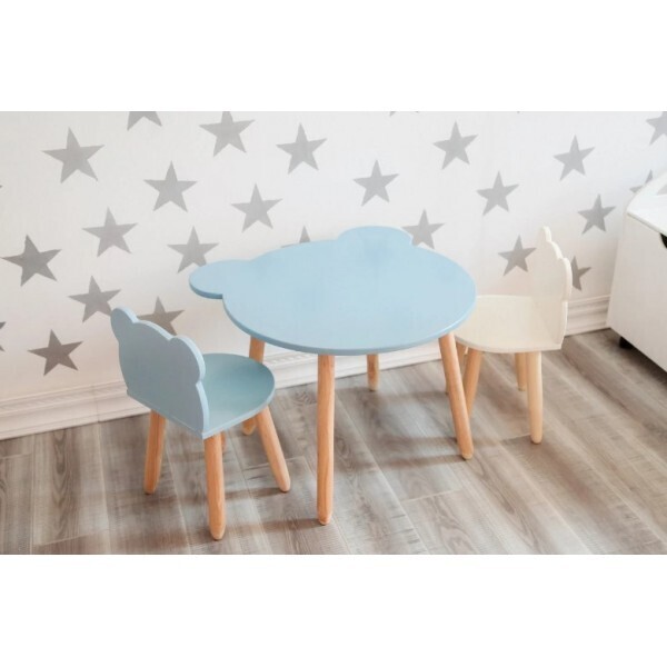 

Детский стол Мишка Baby Room + 2 стула Голубой (BR012)