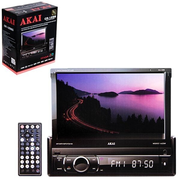 

Двухдиновый мультимедийный центр с 7 TFT сенсорным дисплеем AKAI CA-1298G