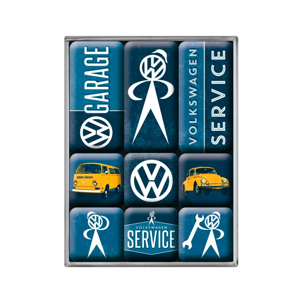 

Набор из 9 магнитов "VW Service" Nostalgic Art (83081)