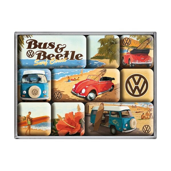 

Набор из 9 магнитов "VW Beach" Nostalgic Art (83053)