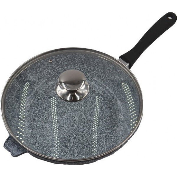

Сковорода литая WOK с антипригарным гранитным покрытием Benson BN-521 (28*7см)