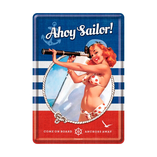 

Открытка "Pin Up - Ahoy Sailor" Nostalgic Art (10272)