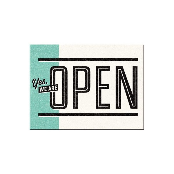 

Магнит "Achtung - Yes, we are Open" Nostalgic Art (14325)