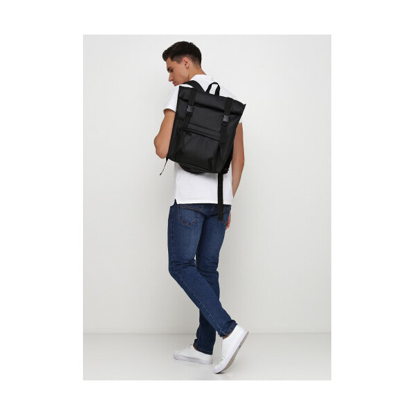 

Рюкзак RollTop0SHm черный жіночий молодіжний