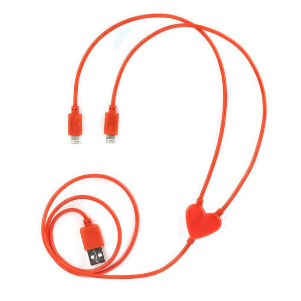 

Кабель для iPhone двойной "Сердце" Apple lighting