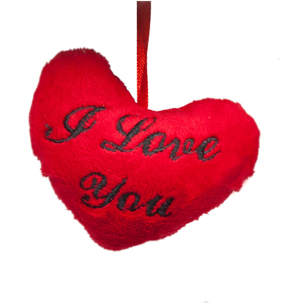 

Сердце плюшевое красное "I love you", маленькое