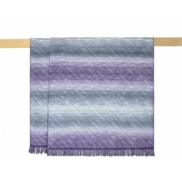 

Плед Arya Blanket Aurora 200x220 см Белый с фиолетовым Хлопок