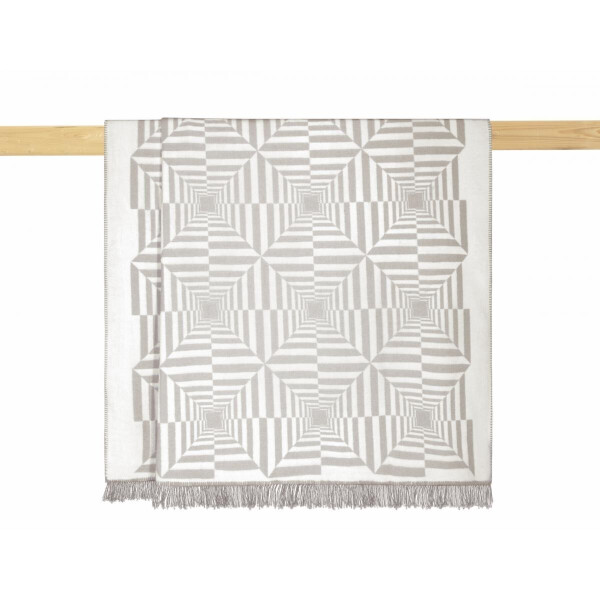

Плед Arya Blanket Sammy 200x220 см Белый с серым Хлопок
