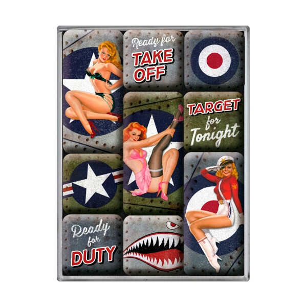 

Набор из 9 магнитов "Pin Up" Nostalgic Art (83065)