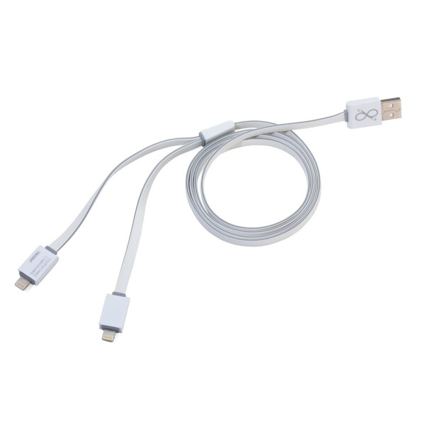

Зарядный кабель Apple lighting для двух устройств, белый