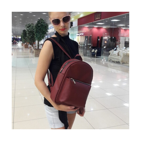 

Женский рюкзак Sambag Kraft BF бордо жіночий молодіжний