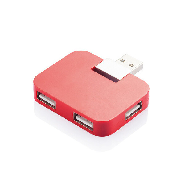 

Компактный USB-хаб, красный