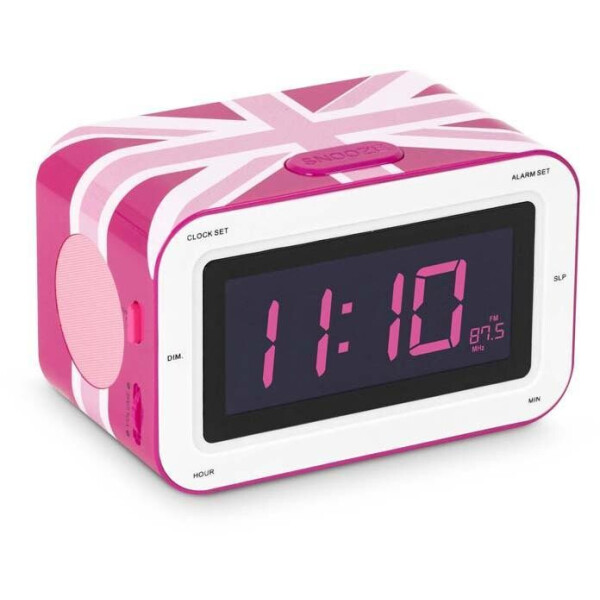 

Радиоприемник с будильником "Британский флаг", розовый