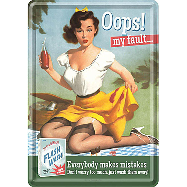 

Открытка "Oops! My Fault!" Nostalgic Art (10189)