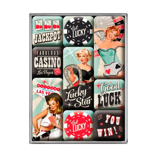 

Набор из 9 магнитов "Get Lucky" Nostalgic Art (83063)