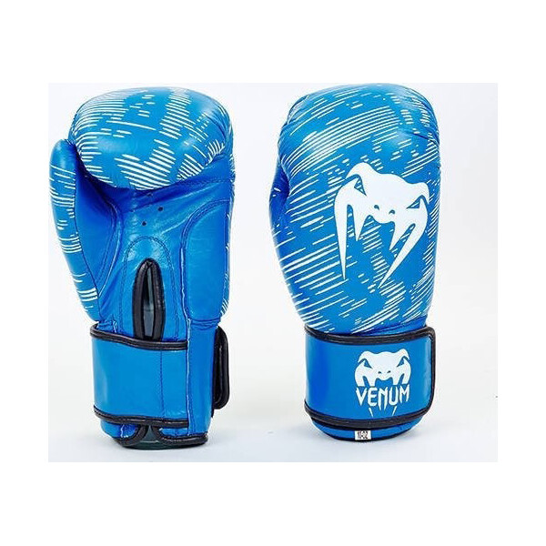 

Перчатки боксерские кожаные Venum MA-5430-B синий вес 10oz