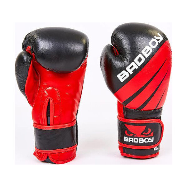 

боксерские кожаные на липучке BAD BOY MA-6738-R Красный вес 12oz