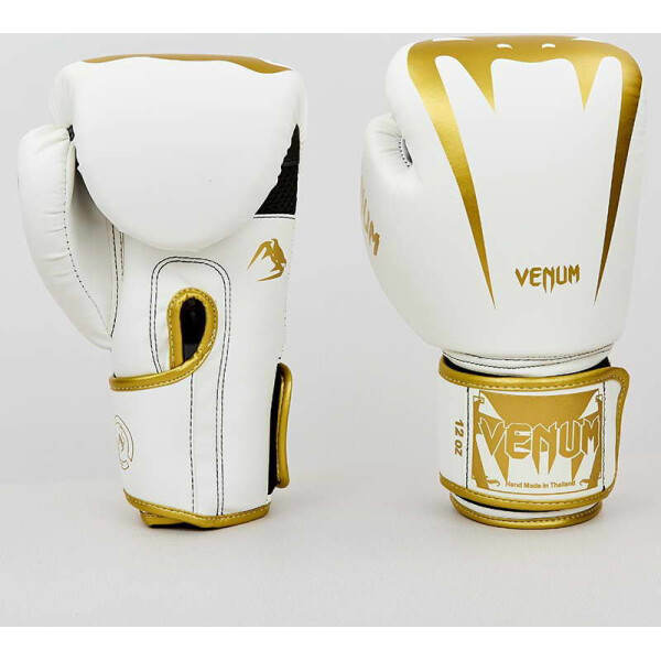

Перчатки боксерские Venum BO-8349-WG белый-золотой вес 8oz