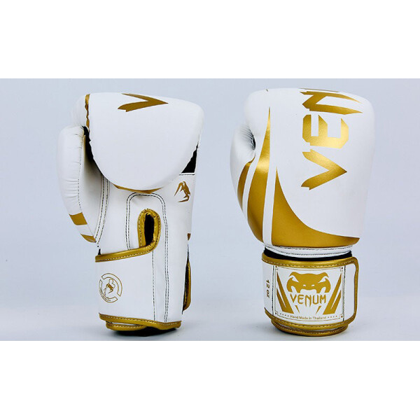 

Перчатки боксерские Venum BO-8352-W белый-золотой вес 12oz