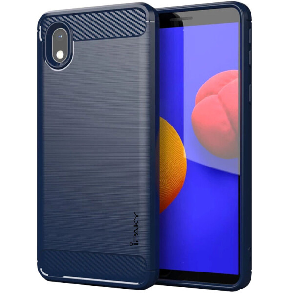 

TPU чехол iPaky Slim Series для Samsung Galaxy M01 Core (Синий) (931658)