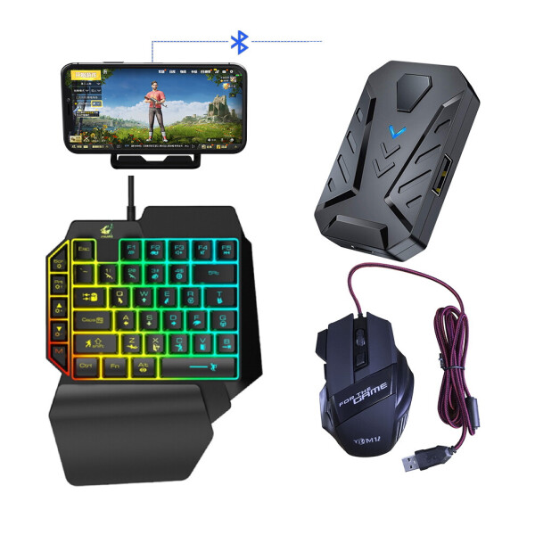 

Мобильный игровой Bluetooth адаптер с аккумулятором, игровой клавиатурой и мышкой Union Sundy PUBG Mobile Mix2 Pro