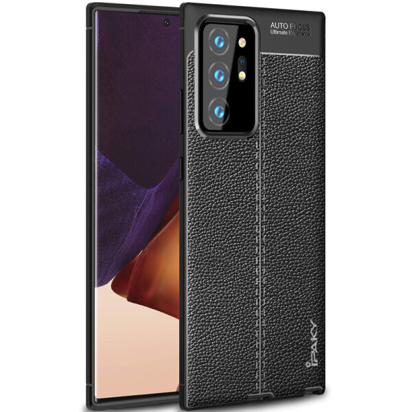 

TPU чехол iPaky Litchi Series для Samsung Galaxy Note 20 Ultra (Черный) (931640)