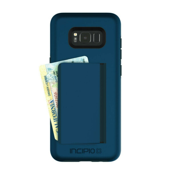 

Чехол противоударный с отделением для карт и подставкой для Samsung Galaxy S8 Plus INCP Stowaway Deep Blue Navy Синий