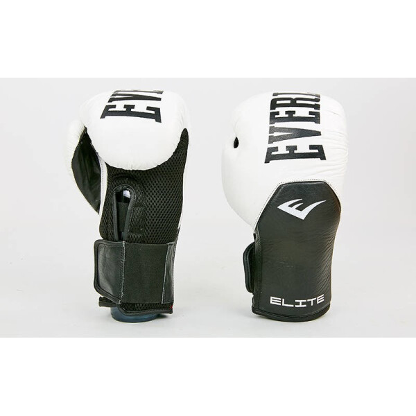 

Перчатки боксерские кожаные Everlast BO-6757-W белый-черный вес 10oz