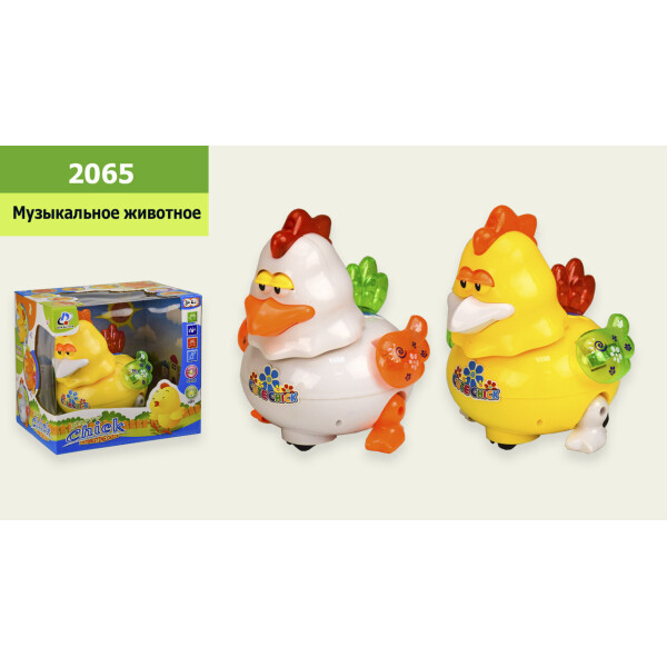 

Муз.разв игрушка 2065 (48шт/2)петушок,батар,в кор. 21*19*17см