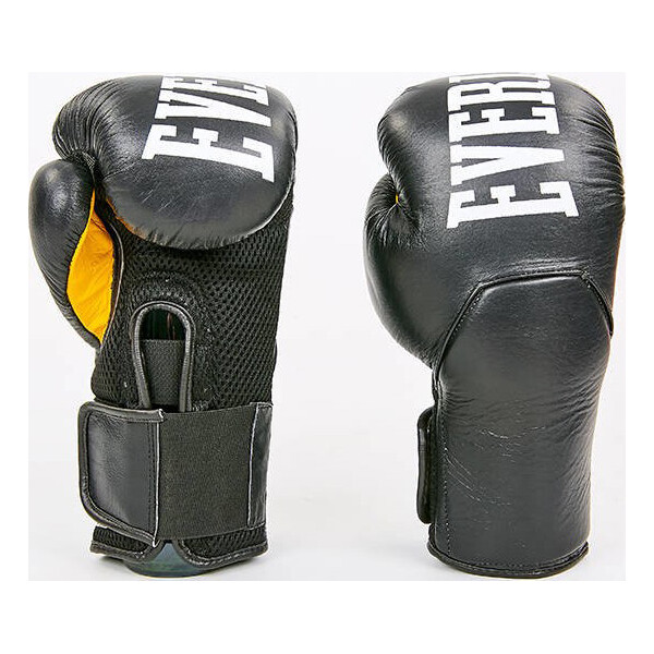 

Перчатки боксерские кожаные Everlast BO-6757-BK черный вес 10oz
