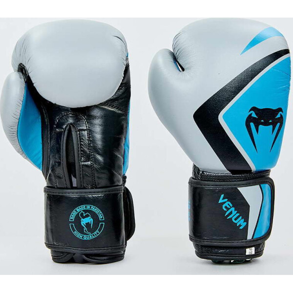 

Перчатки боксерские кожаные Venum Contender 2.0 VL-8202-GR черный-мятный вес 10oz