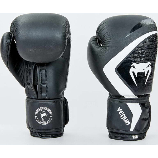 

Перчатки боксерские кожаные Venum Contender 2.0 VL-8202-BKW черный-белый вес 12oz