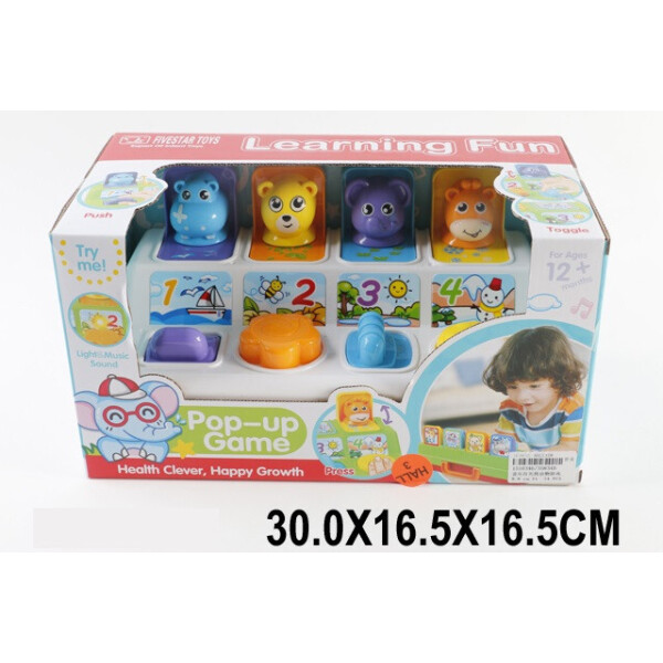 

Развивающая игрушка Животные, музыка, свет, в кор. 30х16х16 /24/