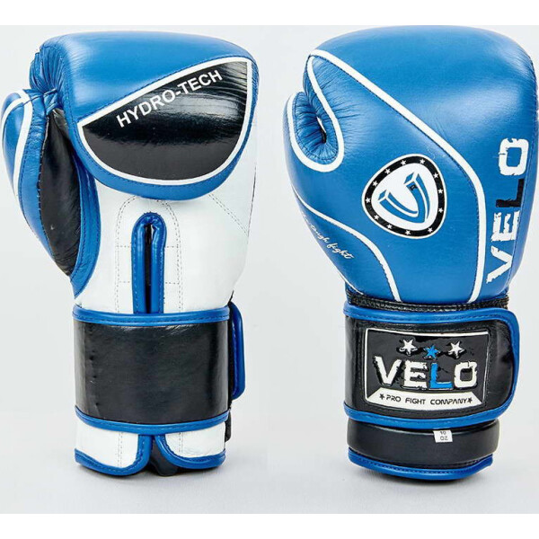 

Перчатки боксерские кожаные Velo VL-8188-b синий вес 10oz