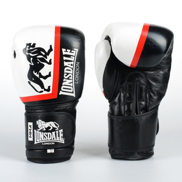 

Перчатки боксерские кожаные LONSDALE VL-8340-WBK вес 10oz