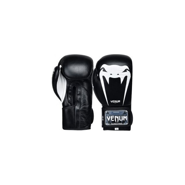 

Перчатки боксерские кожаные Venum Giant VL-8315-BKW вес 12oz