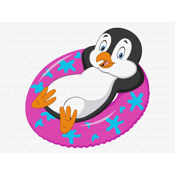 

Детская картина по номерам BRUSHME KIDS 30*40 Пингвинчик на отдыхе