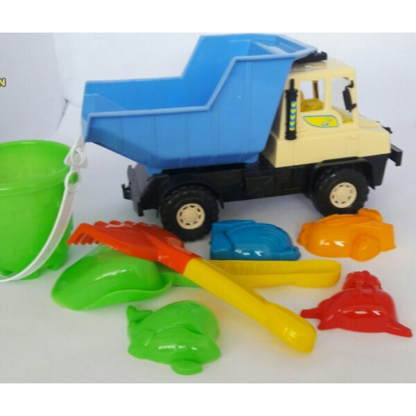 

Грузовик Сокол + набор (лоп., грабли (25см.) 4паски, ведро) Ябл./15/