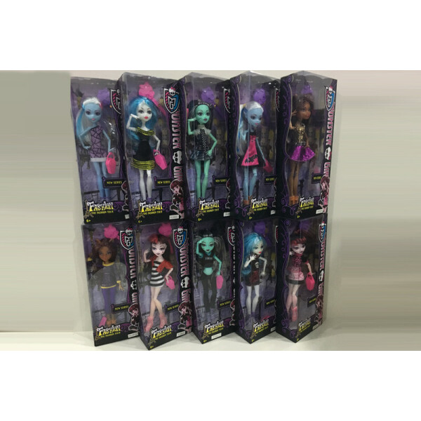 

Кукла Monster High 10 видов,шарнир,с аксесс, в кор.14*7*33см /96-2/