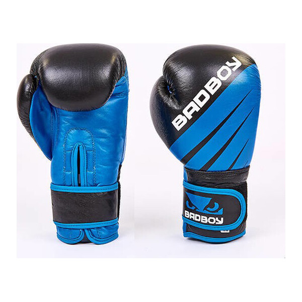 

боксерские кожаные на липучке BAD BOY MA-6738-B Синий вес 10oz