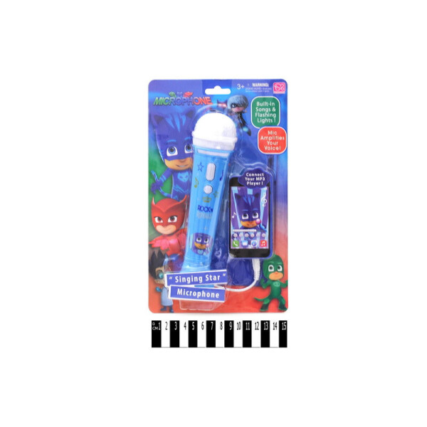 

Микрофон PJ Masks с муз. и свет эффект. на планш. 27*17*5см /120-2/