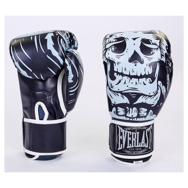 

Перчатки боксерские Everlast Skull BO-5493-BK вес 10oz Черный