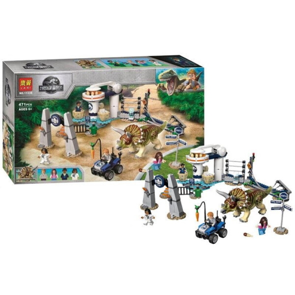 

Конструктор '' JURASSIC WORLD '' Нападение трицератопса '' 471дет 43 x 8 x 28см / 18 /