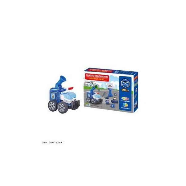 

Конструктор магнитный MAGIC MAGNETIC JH8962 полиция 28дет.кор.29*7*24 /48/