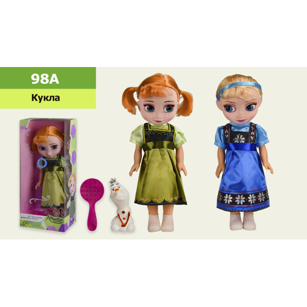 

Кукла F2 вида, в комплекте Олаф и расчёска,муз,в кор.17,5*12,5*41см /24/