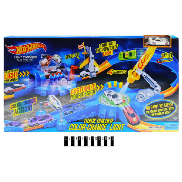 

Трек-запуск Hot Wheel (зі світлом, +1машинка міняє колір) 56*36*7см /20/