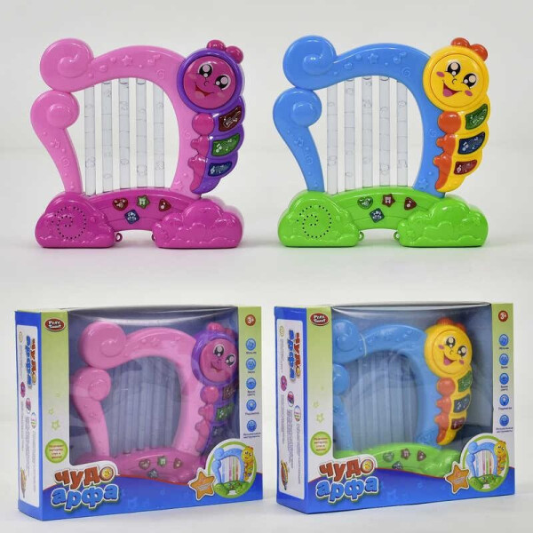 

Арфа PLAY SMART 7699 Чудо Арфа батар.муз.,свет кор.28,5*8,5*23,5 ш.к./24/
