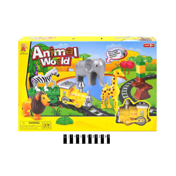 

Конструктор з великими деталями Залізна дорога Зоо 28дет., 48*8,5*33см /18/